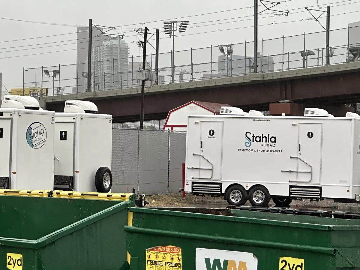 Shower trailer deployed at long-term job site