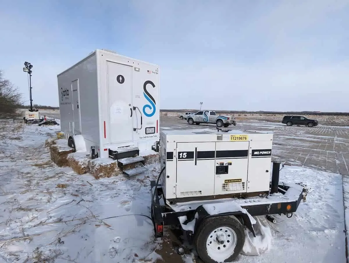 Road Construction Restroom Trailer Rentals in Texas